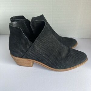 Vince Camuto Boots Womens‎ 7.5 Arendara Ankle Booties Heels Black Leather Zipper